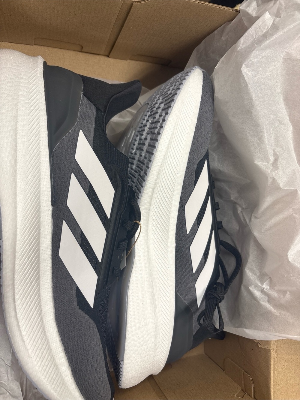 adidas Men's black white grey Ultraboost 5x men’s size 12